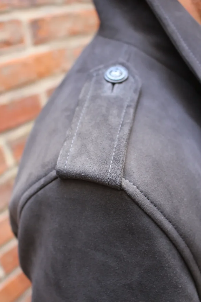 Detail Lederjacke aus Rentiervelours