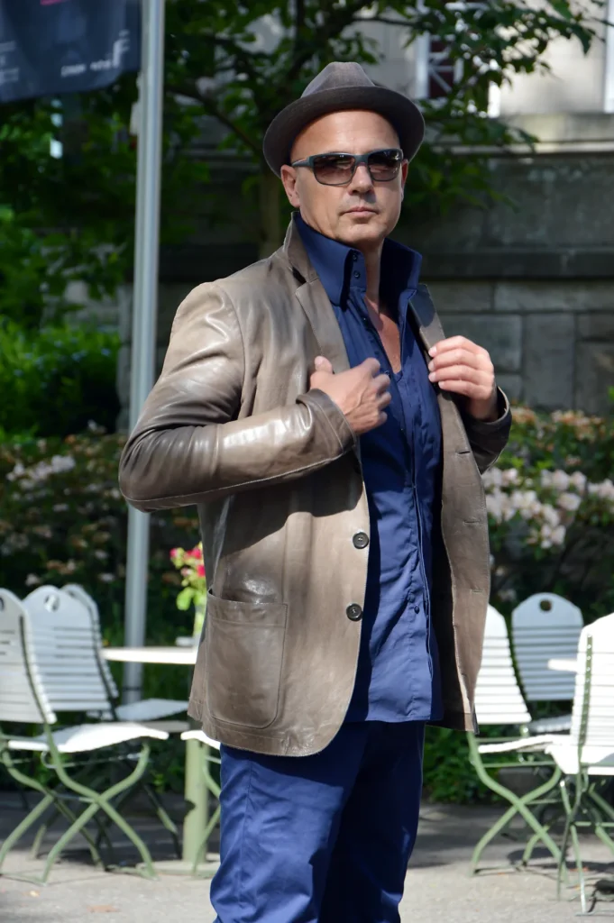 Ledersakko aus Kalbsleder, leichte Verarbeitung ohne Innenfutter